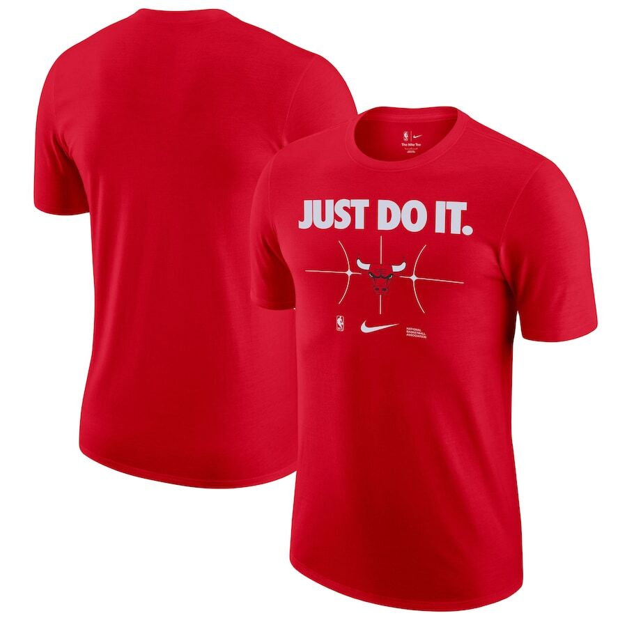 Chicago Bulls Nike Just Do It T-Shirt - Red - UKASSNI