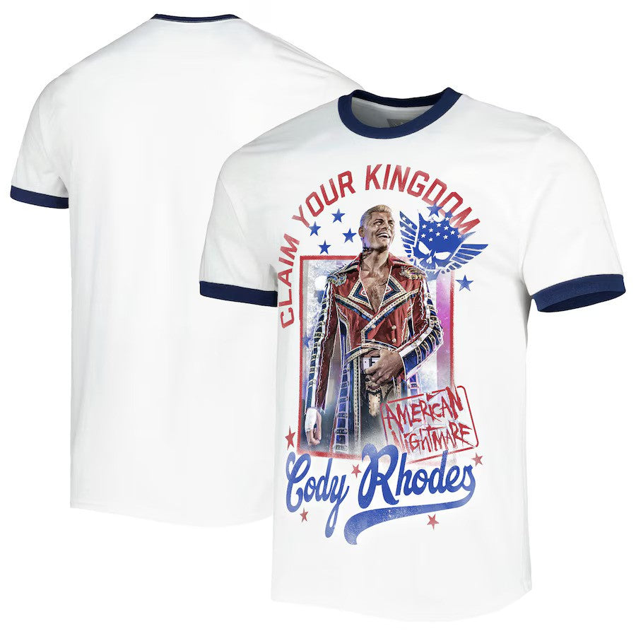 Cody Rhodes Claim Your Kingdom T-Shirt - White - UKASSNI