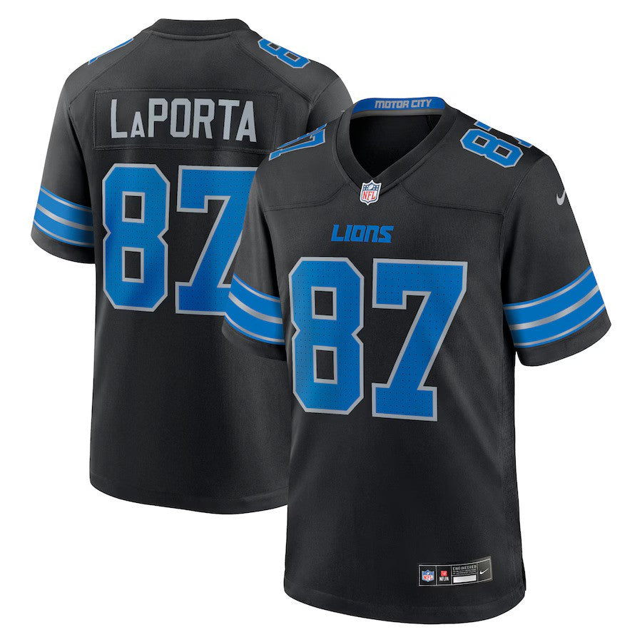 Detroit Lions NFL Sam LaPorta Nike 2nd Alternate Game Jersey – Black (USA Stock) - UKASSNI