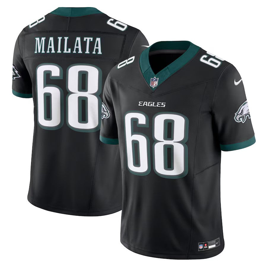 Philadelphia Eagles NFL UK Large Jordan Mailata Nike Alternate Vapor F.U.S.E. Limited Jersey - Black - UKASSNI