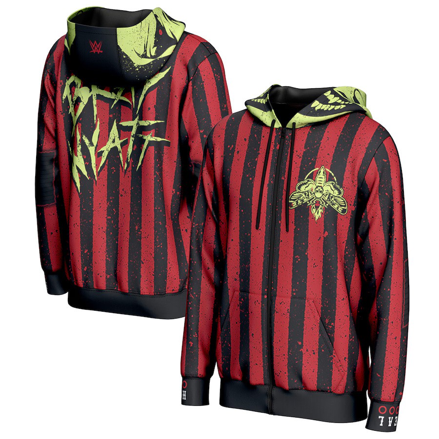 Bray Wyatt WWE ProSphere “The Fiend” Full-Zip Hoodie – Red/Black (USA Stock) - UKASSNI