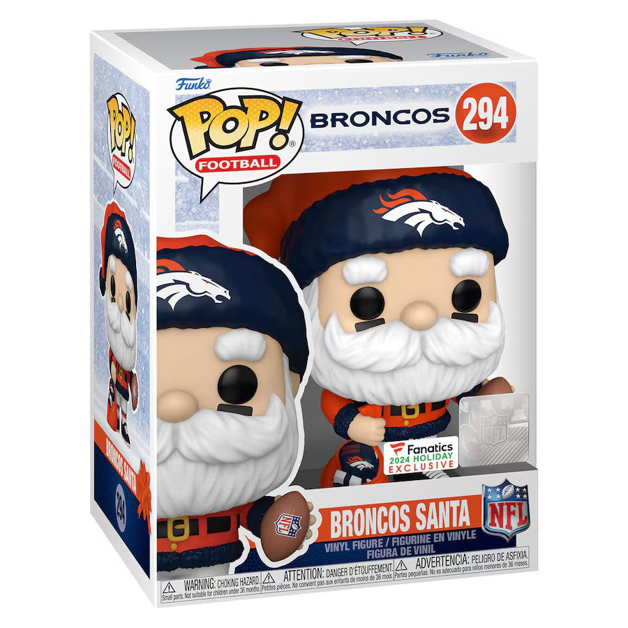 Denver Broncos Santa Funko Pop! 2024 Fanatics Exclusive Vinyl Figure - UKASSNI