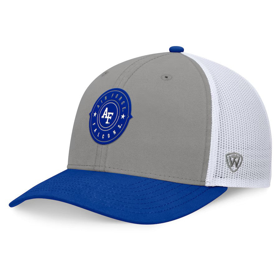 Air Force Falcons Top of the World Rob Trucker Adjustable Hat - Gray/Royal - UKASSNI