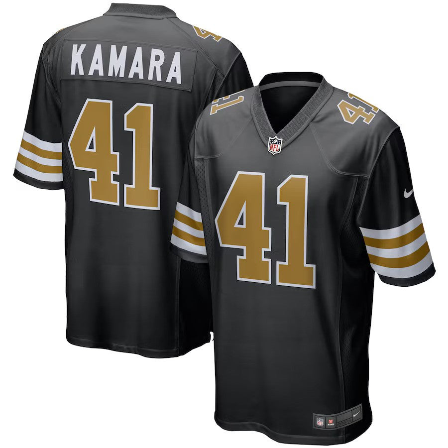 New Orleans Saints NFL Alvin Kamara Nike Alternate Game Jersey – Black (USA Stock) - UKASSNI