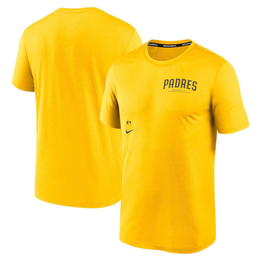 San Diego Padres Nike Authentic Collection Early Work Tri-Blend Performance T-Shirt - Gold - UKASSNI