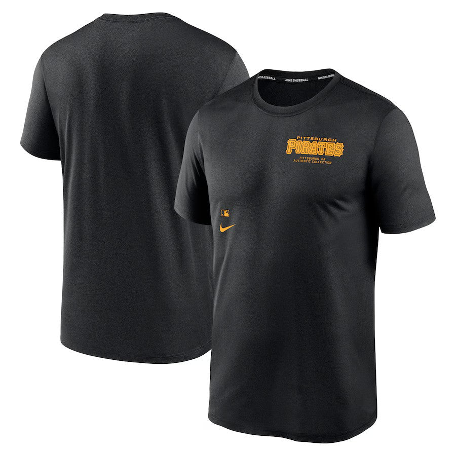 Pittsburgh Pirates Nike Authentic Collection Early Work Tri-Blend Performance T-Shirt - Black - UKASSNI