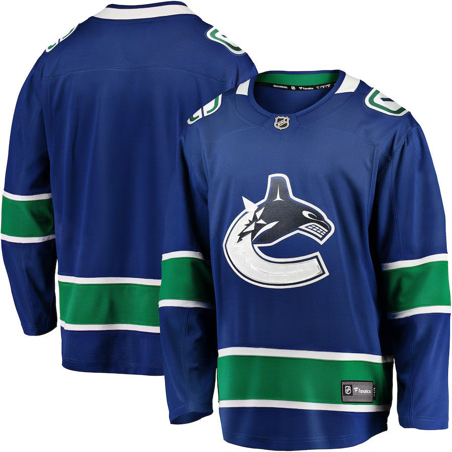 Vancouver Canucks NHL Fanatics Home Team Breakaway Jersey – Blue (USA Stock) - UKASSNI
