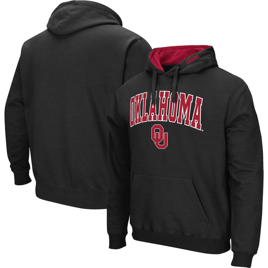 Oklahoma Sooners NCAA Colosseum Arch & Logo 3.0 Pullover Hoodie – Black (USA Stock) - UKASSNI