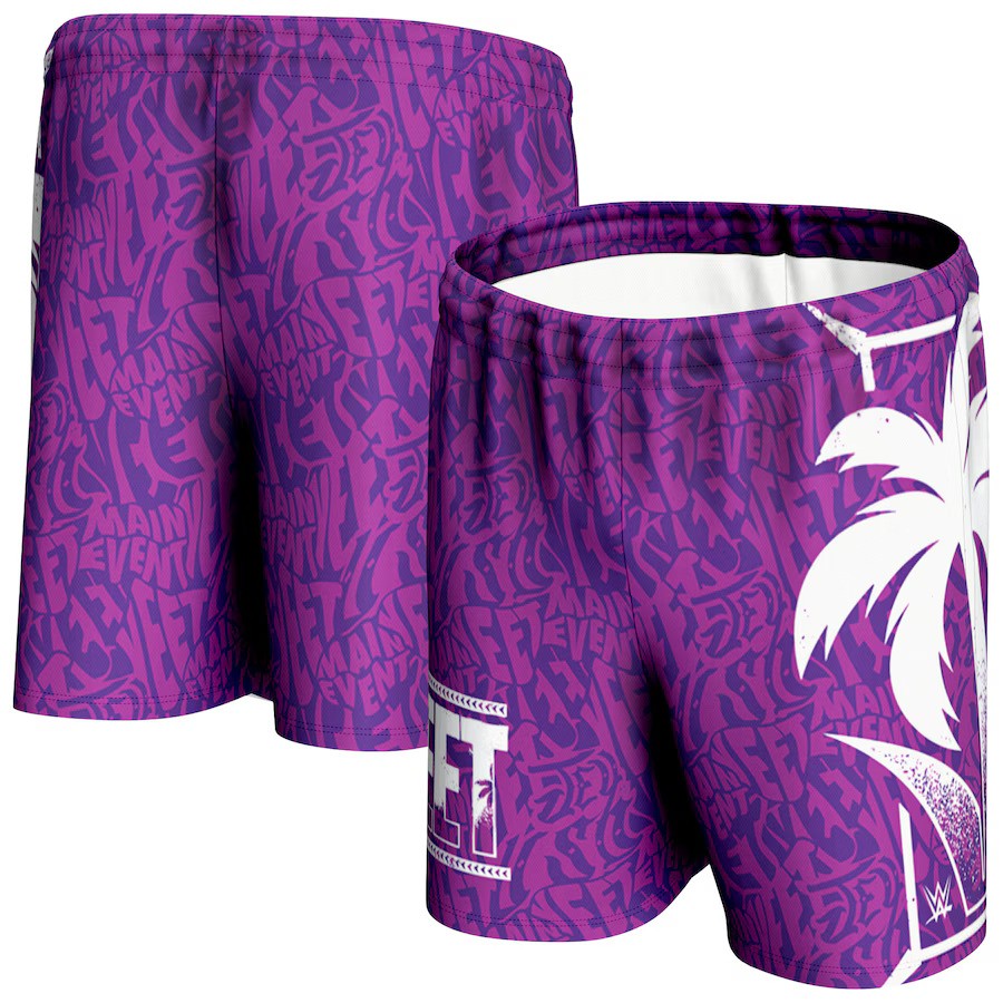 Jey Uso WWE ProSphere YEET Camo Shorts – Purple (USA Stock) - UKASSNI