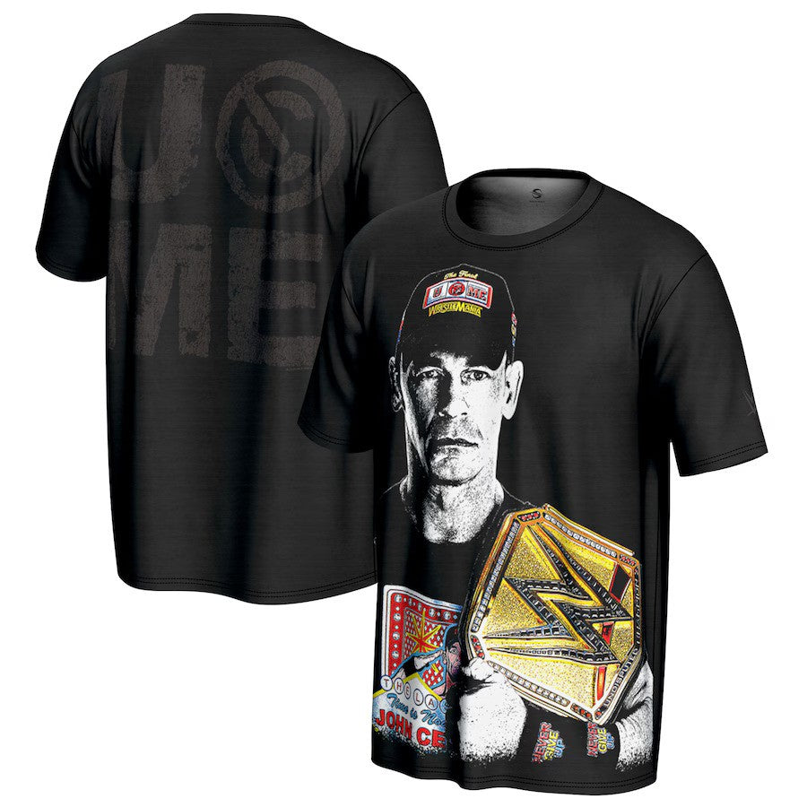 John Cena WWE ProSphere Title T-Shirt – Black (USA Stock) - UKASSNI