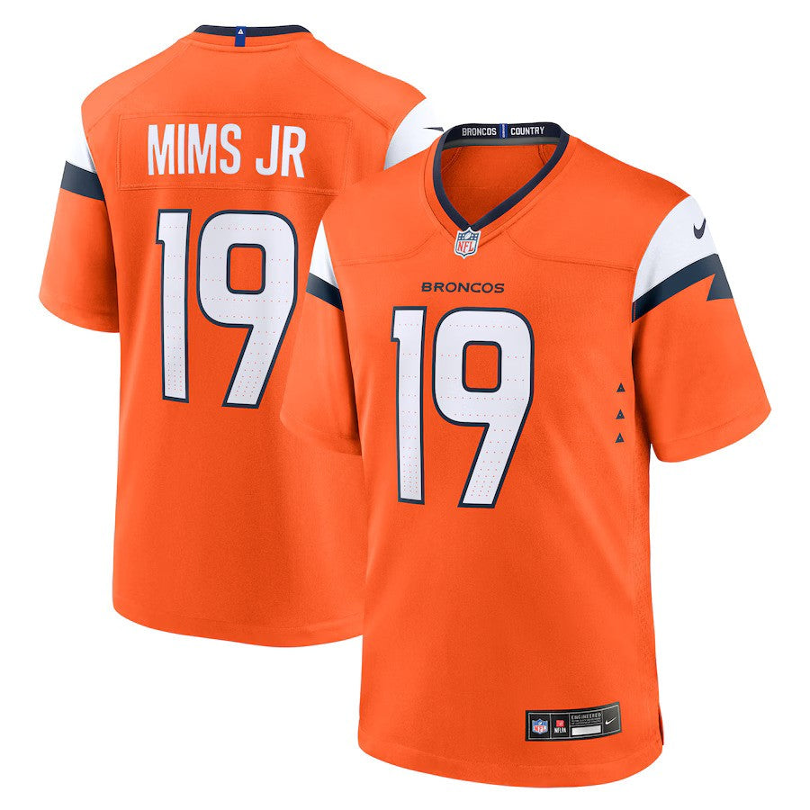 Denver Broncos NFL Marvin Mims Jr Nike Team Game Jersey – Orange (USA Stock) - UKASSNI