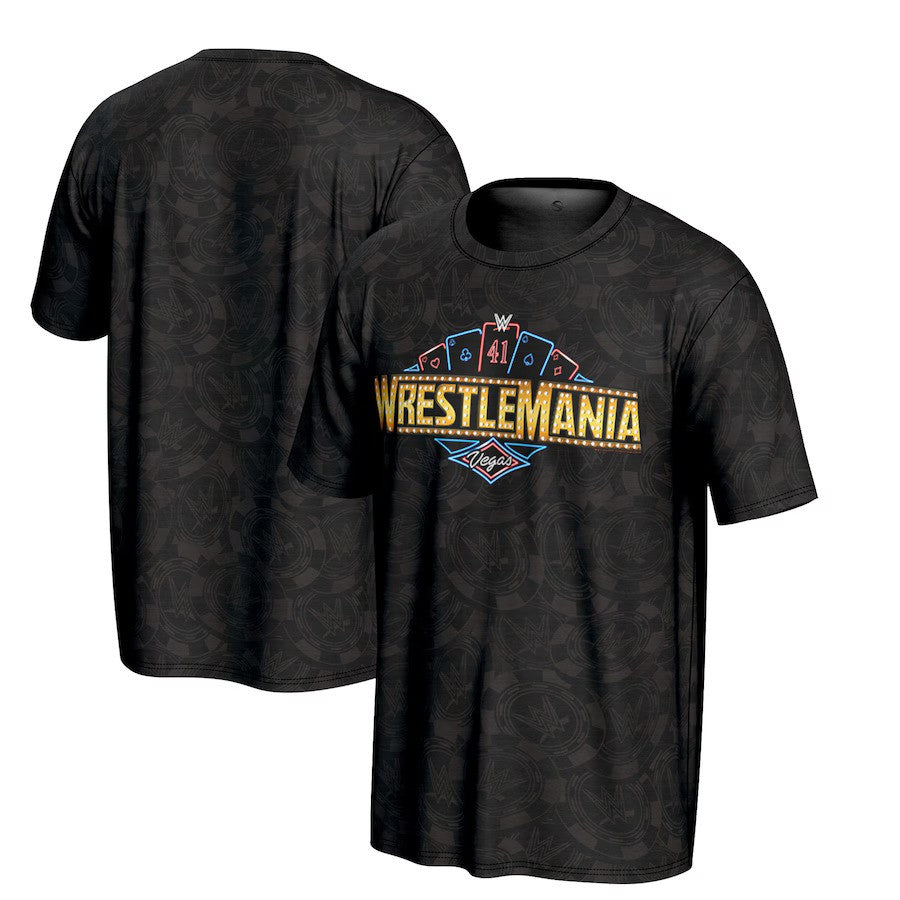 ProSphere WWE WrestleMania 41 Poker Chip T-Shirt - Black - UKASSNI