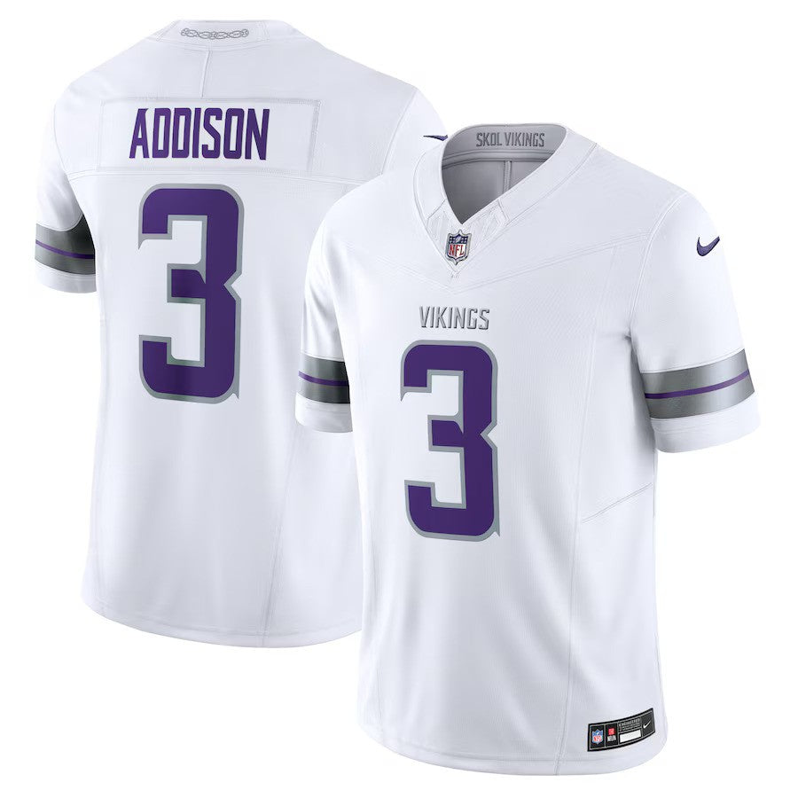 Minnesota Vikings NFL UK Medium Jordan Addison Nike Alternate Vapor F.U.S.E. Limited Jersey – White (UK Stock) - UKASSNI
