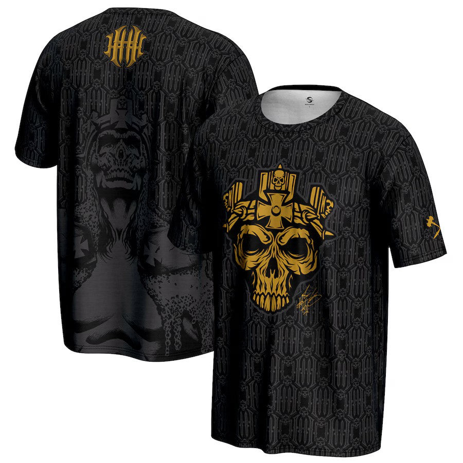 Triple H WWE UK XL ProSphere Gold Skull King T-Shirt – Black (UK Stock) - UKASSNI