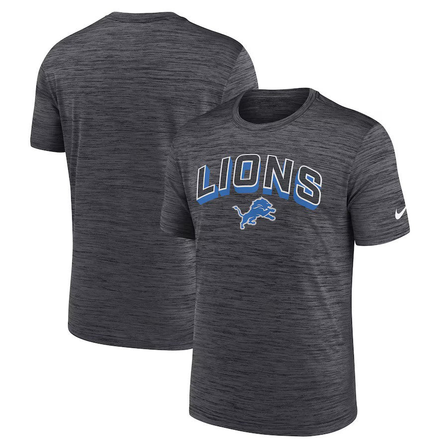 Detroit Lions NFL Nike Velocity Performance T-Shirt - Charcoal - UKASSNI