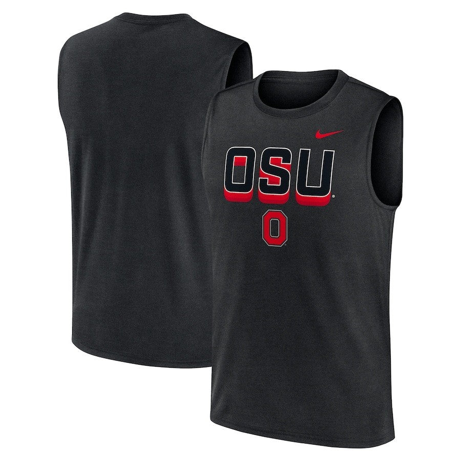 Ohio State Buckeyes NCAA Nike Primetime Tricode Legend Performance Tank Top - Black - UKASSNI