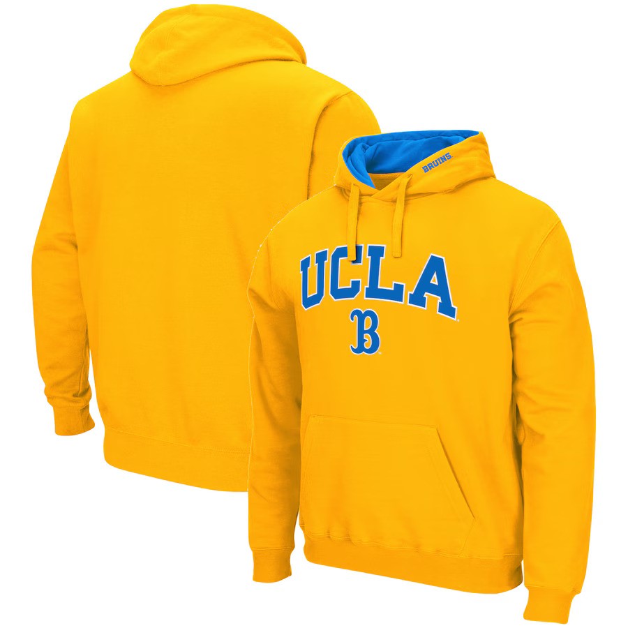 UCLA Bruins NCAA Colosseum Arch & Logo 3.0 Pullover Hoodie – Gold (USA Stock) - UKASSNI