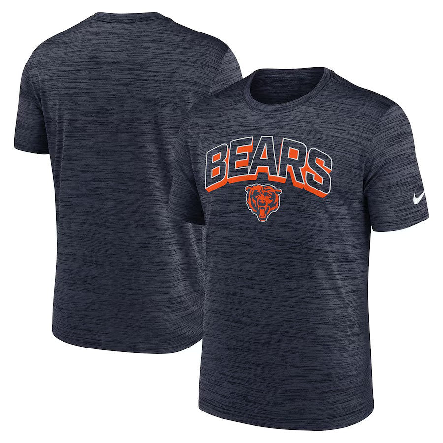 Chicago Bears NFL Nike Velocity Performance T-Shirt - Navy - UKASSNI