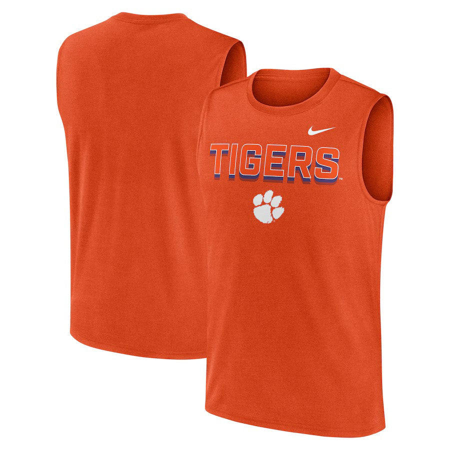 Clemson Tigers NCAA Nike Primetime Tricode Legend Performance Tank Top – Orange (USA Stock) - UKASSNI