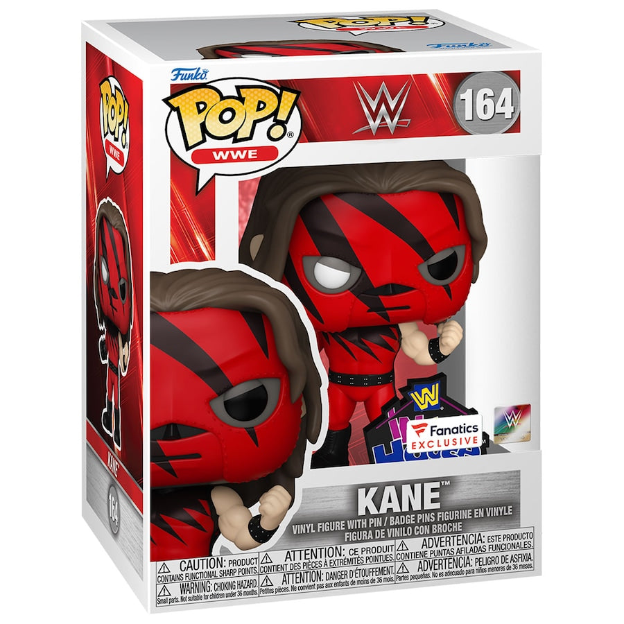 Kane Funko WWE UK Fanatics Exclusive Pop! Vinyl Figure with Collectible Pin (UK Stock) - UKASSNI