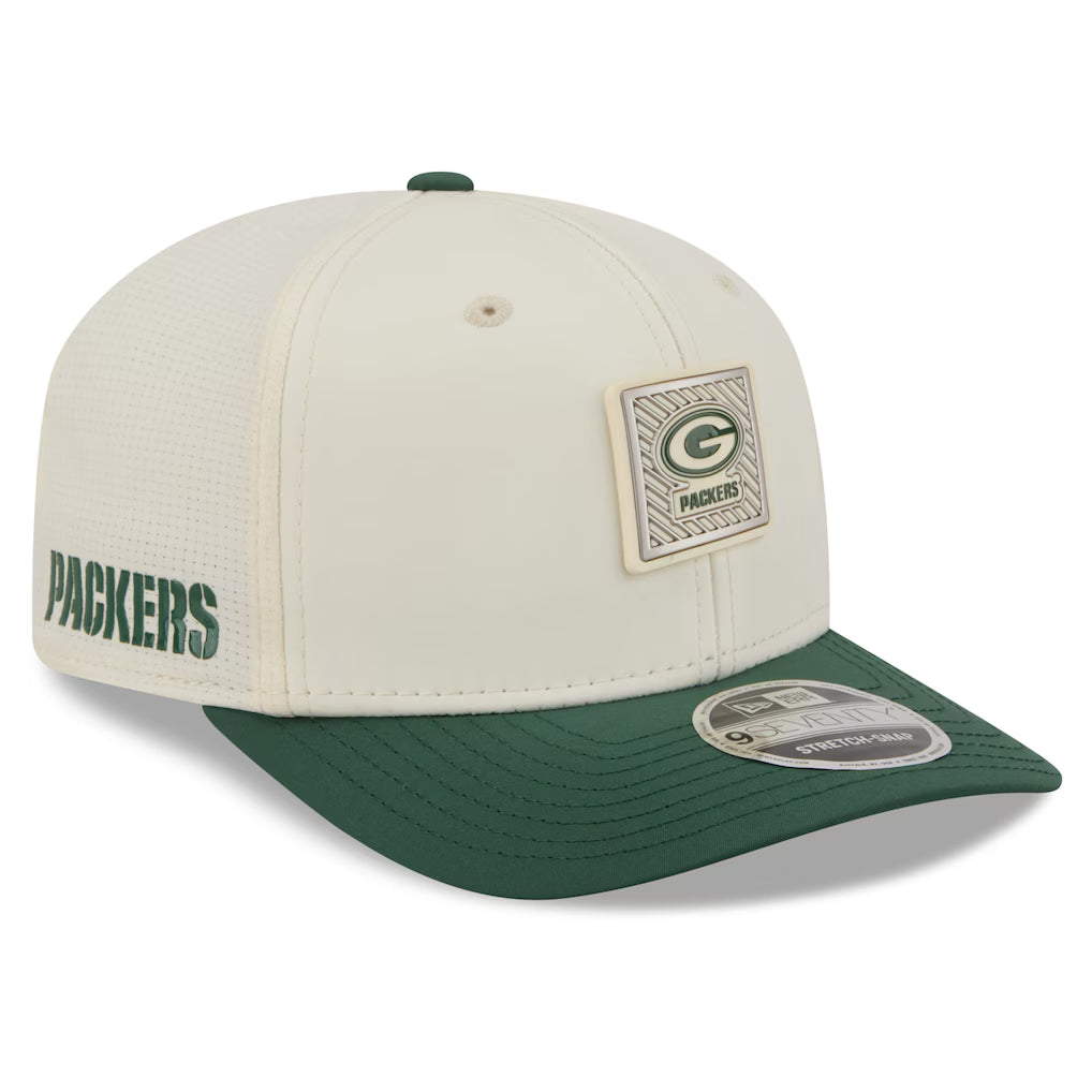 Green Bay Packers New Era 2026 NFL Training Camp 9SEVENTY Adjustable Hat - Cream/Green (USA Stock)