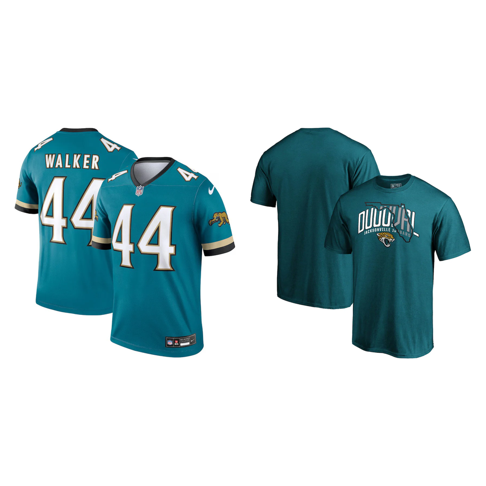 Jacksonville Jaguars NFL Walker Jersey & T-Shirt Bundle – Teal – Medium (UK Stock) - UKASSNI