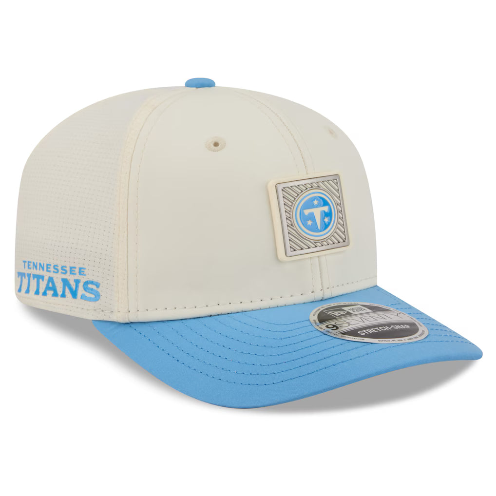 Tennessee Titans New Era 2026 NFL Training Camp 9SEVENTY Adjustable Hat - Cream/Light Blue (USA Stock)
