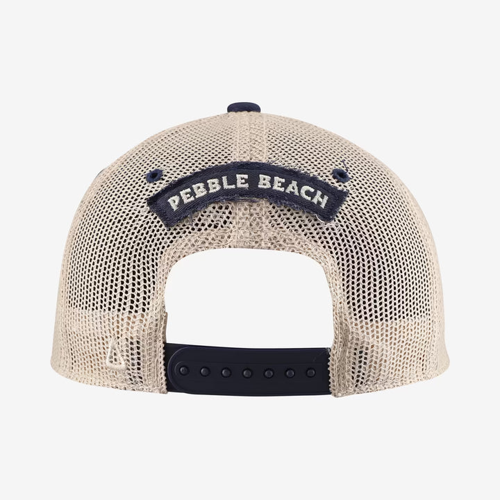 Pebble Beach Golf Hat – Ahead US Open 2027 Heavy Washed Tea Stain – Red/Navy (USA Sourced)
