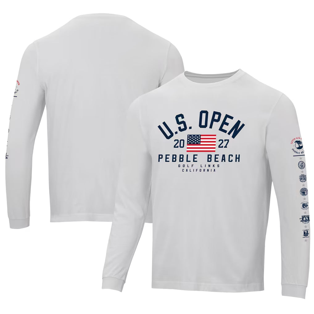 US Open Golf Long Sleeve T-Shirt – Ahead 2027 Berkley – White (USA Sourced)