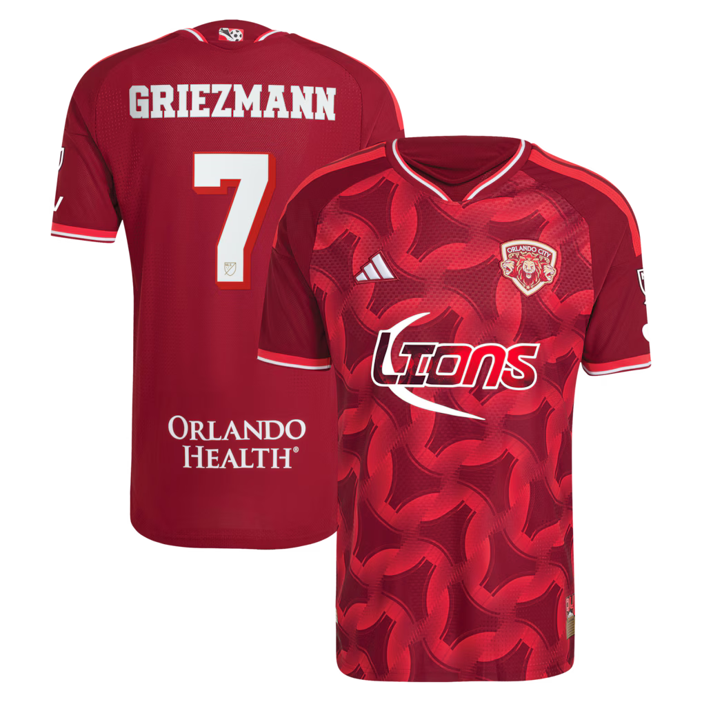 Orlando City SC Griezmann Jersey – MLS adidas Archive Authentic #7 – Red (USA Sourced) by Adidas