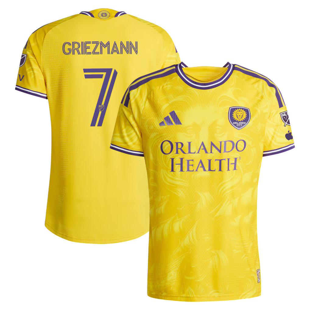 Orlando City SC Antoine Griezmann Jersey – MLS Adidas On-Field Authentic – Yellow (USA Sourced) by Adidas