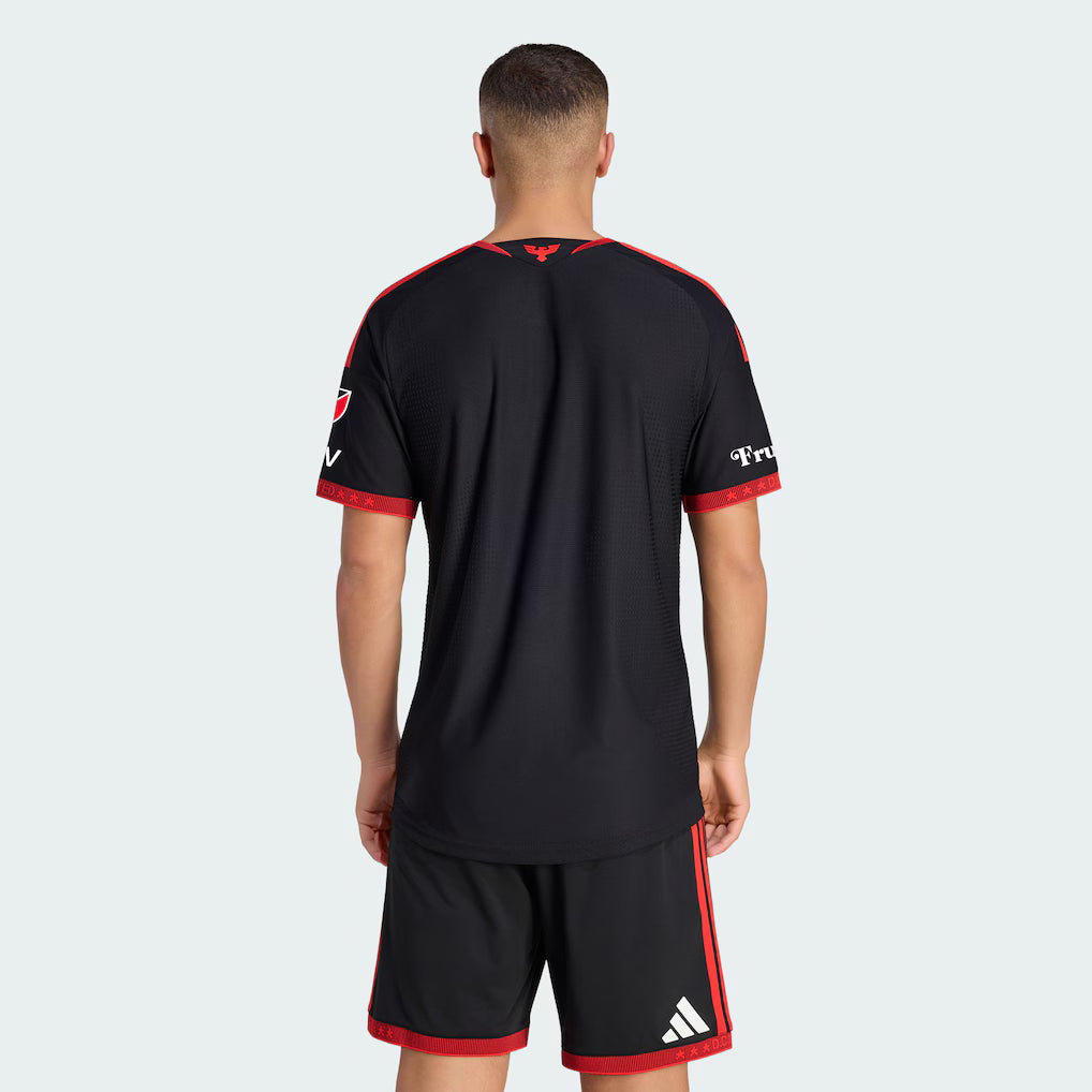 D.C. United Jersey – MLS Adidas 2026 Black-and-Red Kit Authentic Patch – Black (USA Sourced)
