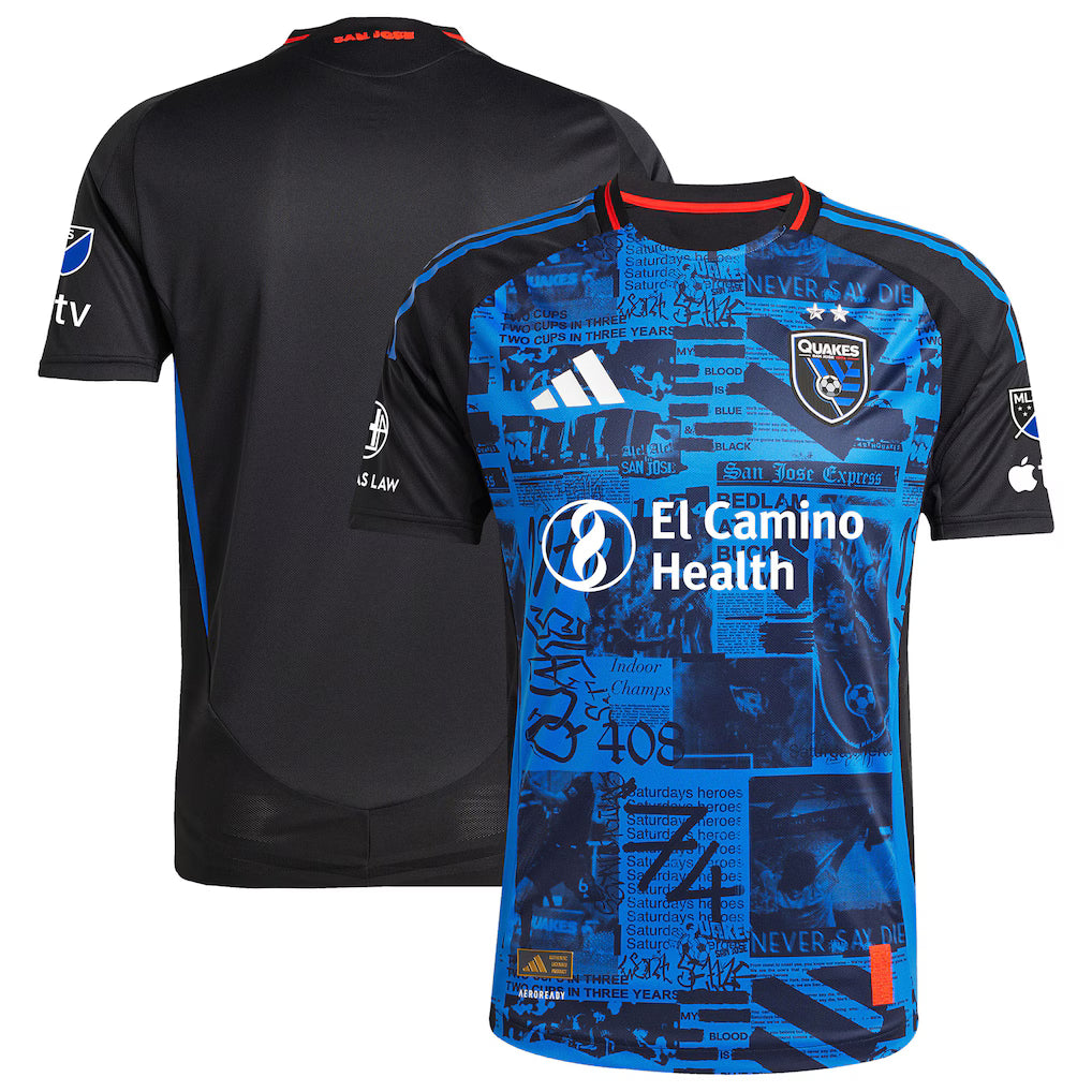 San Jose Earthquakes MLS 2025 Headliner Authentic Jersey – Black (USA Stock) - UKASSNI
