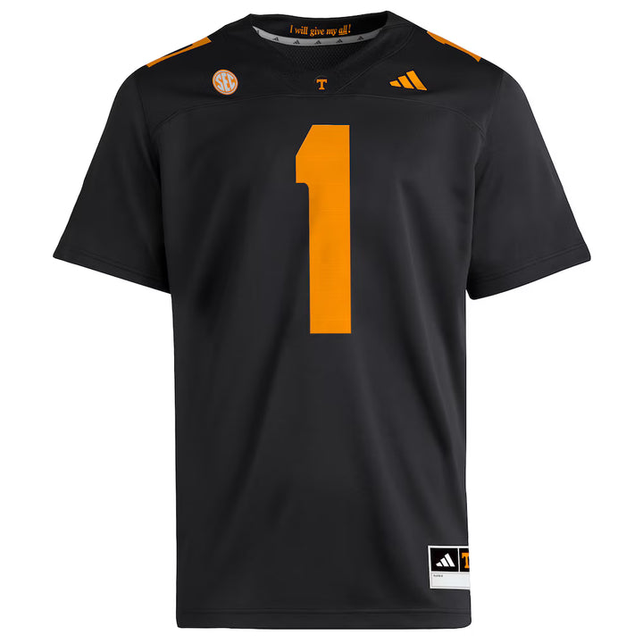 Tennessee Volunteers Premier Jersey – NCAA adidas – Black (USA Sourced)