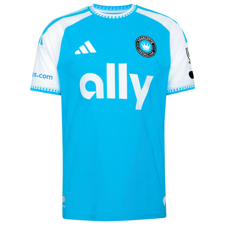 Charlotte FC MLS adidas 2026 Carolina Kit Crowns Up On-Field Authentic Patch Jersey - Blue (USA Stock) by Adidas