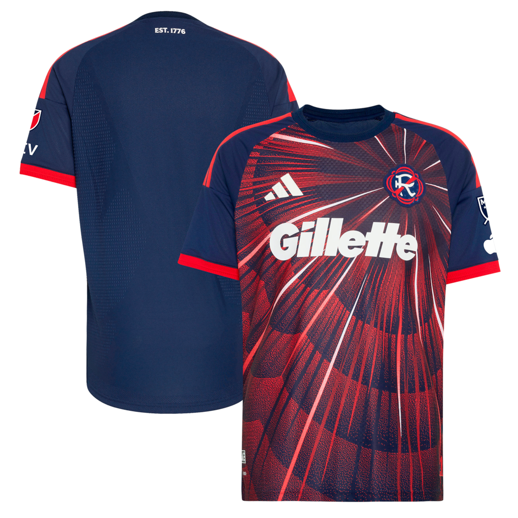 New England Revolution MLS adidas 2026 Independence Day On-Field Authentic Patch Jersey – Blue (USA Stock) - UKASSNI