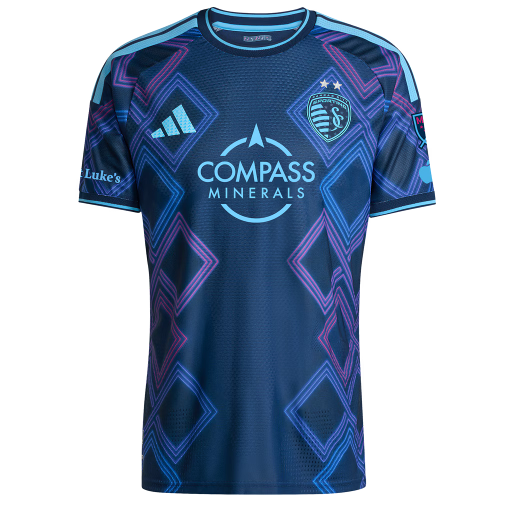 Sporting Kansas City MLS adidas 2026 The 18th &amp; Vine Kit On-Field Authentic Patch Jersey – Blue (USA Stock) - UKASSNI