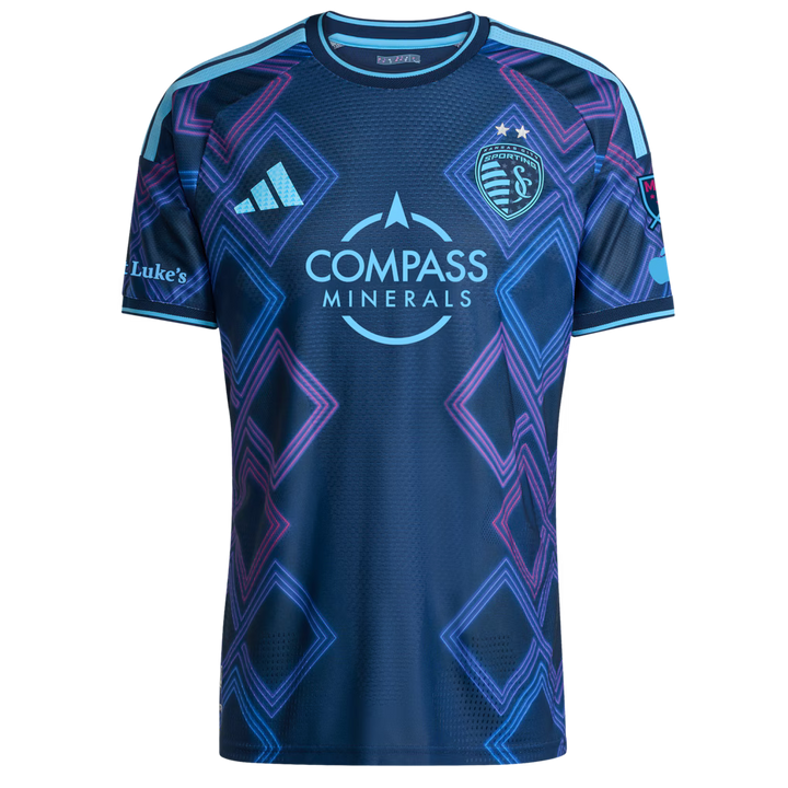 Sporting Kansas City MLS adidas 2026 The 18th &amp; Vine Kit On-Field Authentic Patch Jersey – Blue (USA Stock) by Adidas
