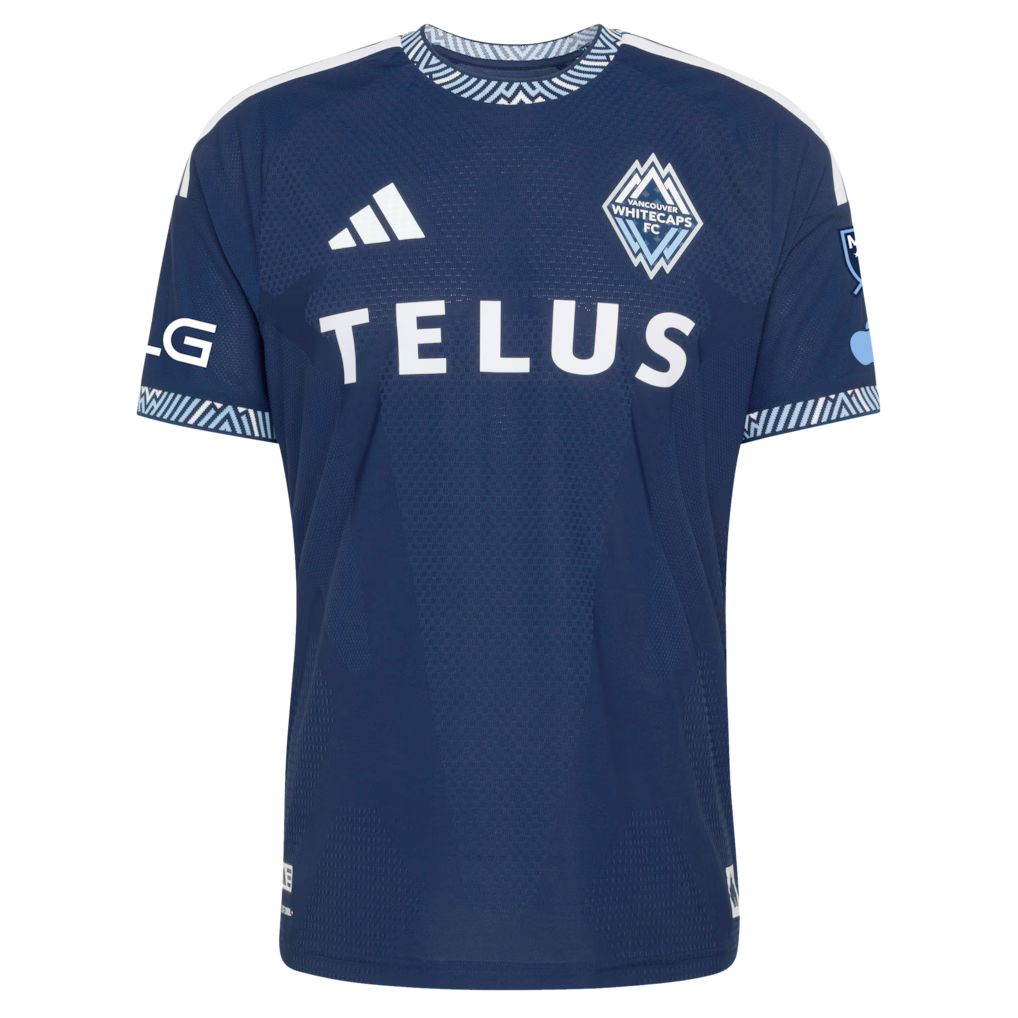 Vancouver Whitecaps FC MLS adidas 2026 The Coastal On-Field Authentic Patch Jersey – Blue (USA Stock)