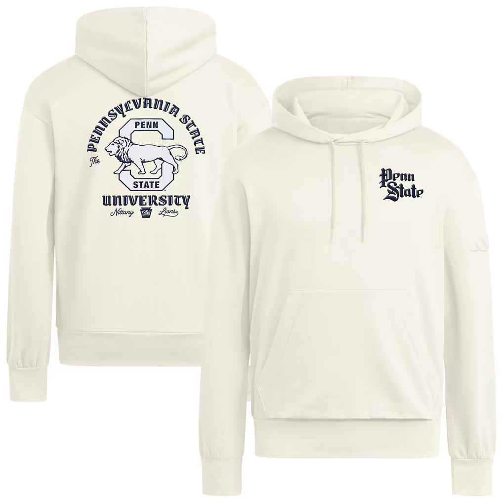 Penn State Nittany Lions Hoodie – adidas Vintage Vault Premium – Cream (USA Sourced) - UKASSNI