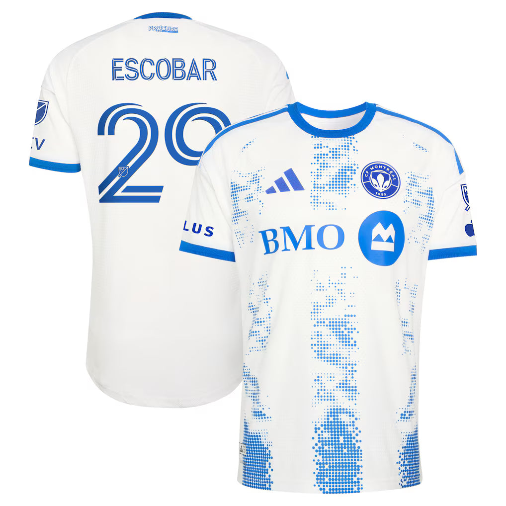 CF Montreal MLS Franco Escobar adidas 2026 The Procure On-Field Authentic Patch Jersey - White (USA Stock)