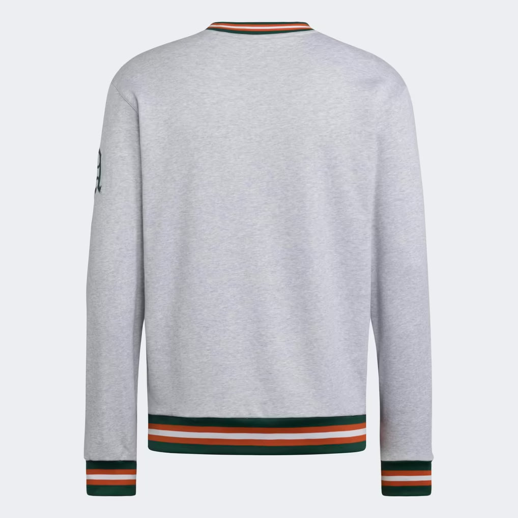 Miami Hurricanes Sweatshirt – NCAA adidas Dugout Collection – Gray (USA Sourced)