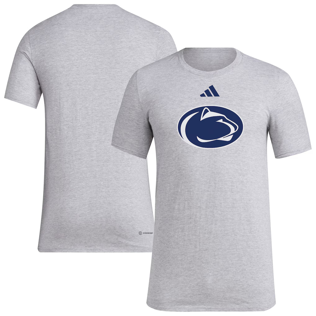 Penn State Nittany Lions T-Shirt - NCAA adidas Primary Logo Polyester – Gray (USA Sourced)