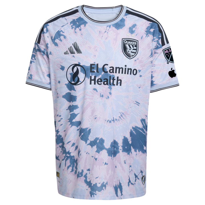 San Jose Earthquakes MLS adidas 2026 The Headliner Kit On-Field Authentic Patch Jersey – Light Blue (USA Stock) by Adidas