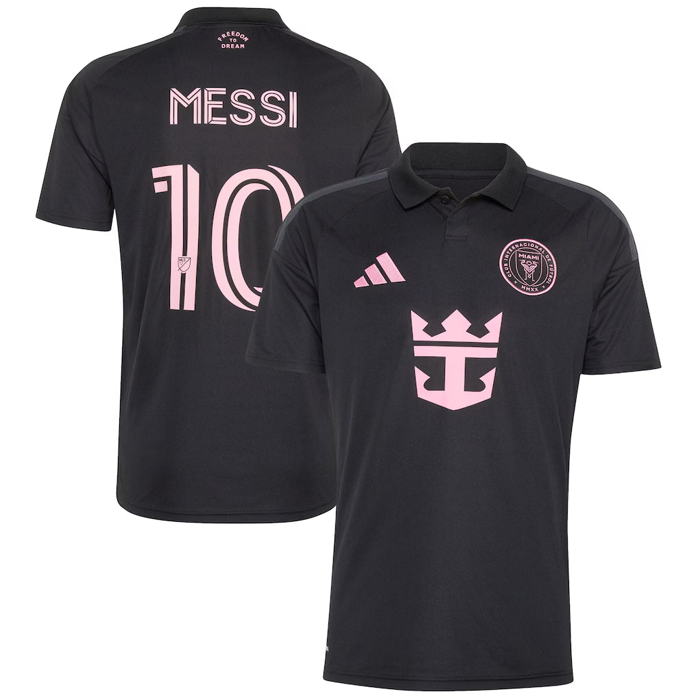 Inter Miami CF MLS Lionel Messi adidas Presagio Replica Jersey – Black (USA Stock) - UKASSNI
