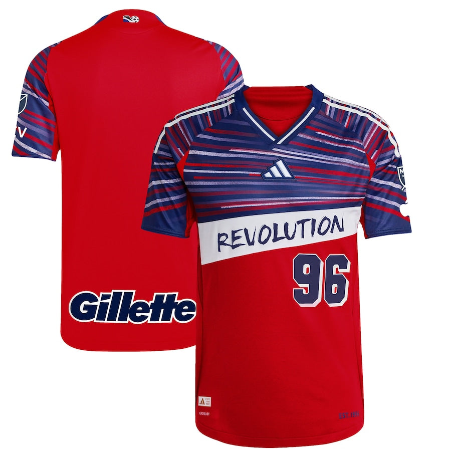New England Revolution MLS adidas 2025 Third Authentic Jersey – Red (USA Stock) - UKASSNI