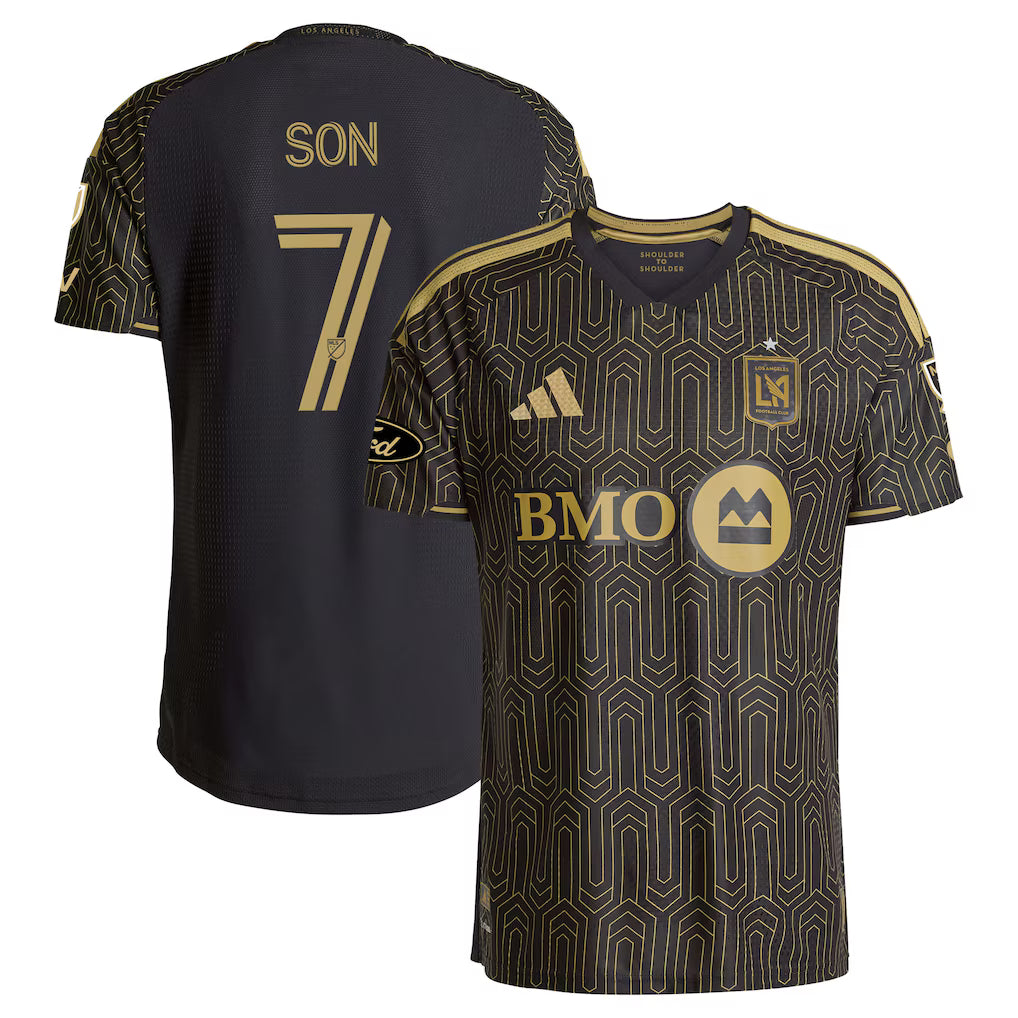 LAFC Son Heung-Min Jersey – MLS Adidas Primary Kit On-Field Authentic Patch – Black (USA Sourced) by Adidas