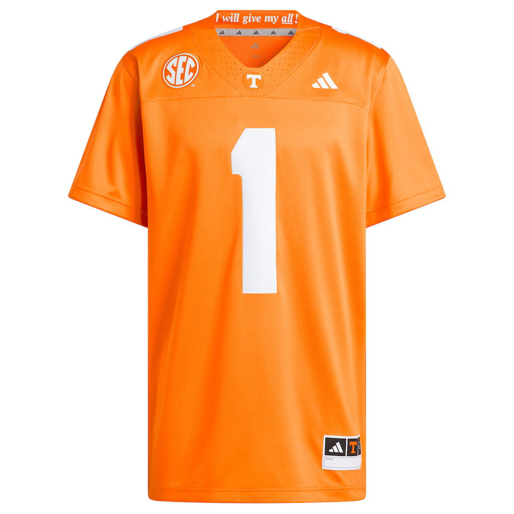 Tennessee Volunteers Premier Jersey – NCAA adidas – Orange (USA Sourced)