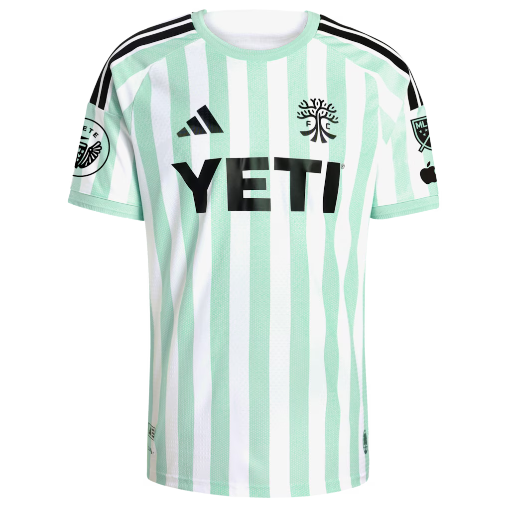 Austin FC MLS adidas The Rooted Kit On-Field Authentic Patch Jersey – White (USA Stock) - UKASSNI