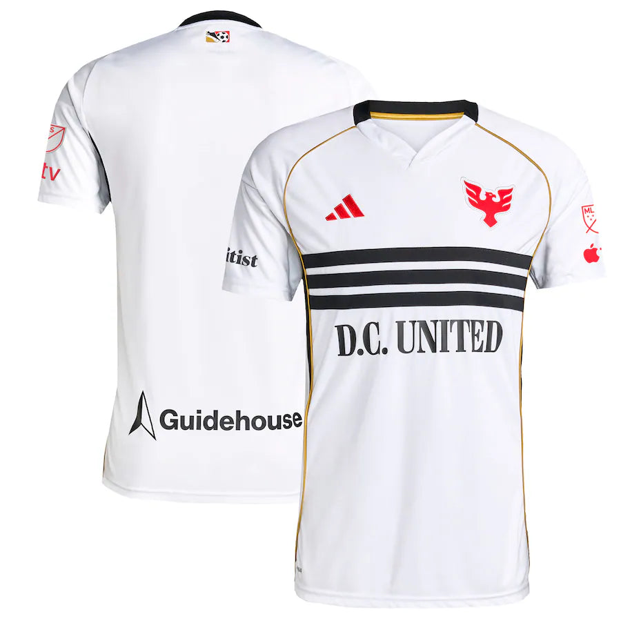 D.C. United MLS adidas 2025 Third Authentic Jersey – White (USA Stock) - UKASSNI